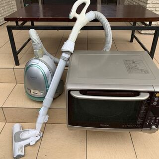 （お取引中）掃除機・オーブンレンジ・ローテーブル【引取り限定・無料】