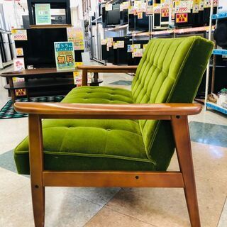 🪑カリモク60 　定価￥78.650　 2シーターソファ モケットグリーン🪑
