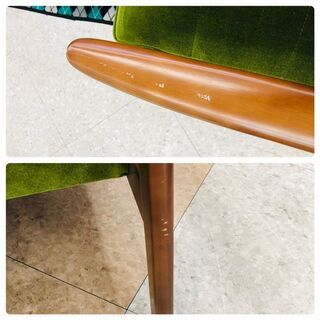 🪑カリモク60 　定価￥78.650　 2シーターソファ モケットグリーン🪑