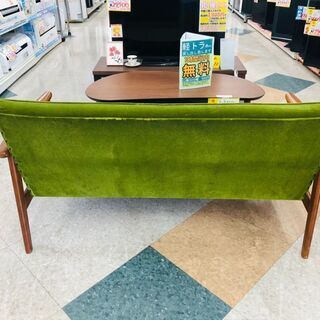 『引き取り限定』カリモク60 2シーター　モッケットグリーン Kチェア2シーター｜オンラインストア｜カリモク60オフィシャルショップ