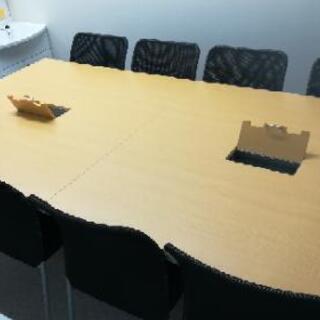オフィス用OAテーブル（2400×1200）8~10人用＆椅子8脚のセット