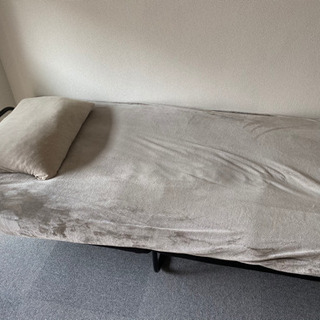 折り畳み式シングルベッド マットレス 枕付き
