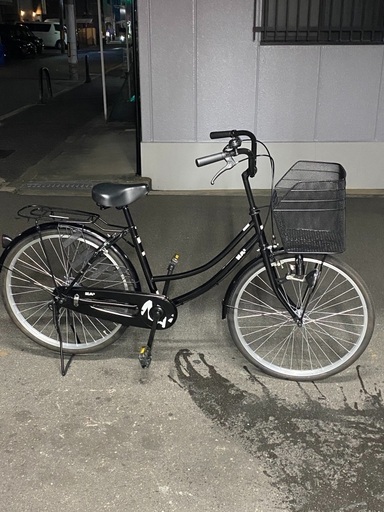 24インチ　ママチャリ　ブラック　美品