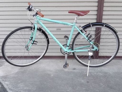 クロスバイク WEEKEND BIKES 7段変速 ミントブルー 配送無料