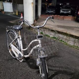 【ネット決済】アサヒ自転車２６インチ　シルバー　LEDオートライト