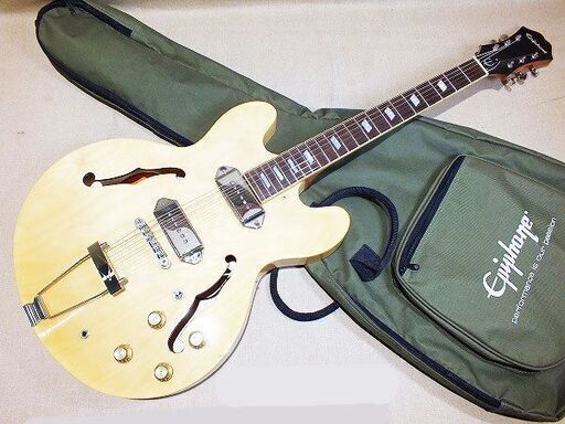 【苫小牧バナナ】Epiphone/エピフォン セミアコギター エレキギター Casino NA 音出しOK ソフトケース付き 状態良好♪