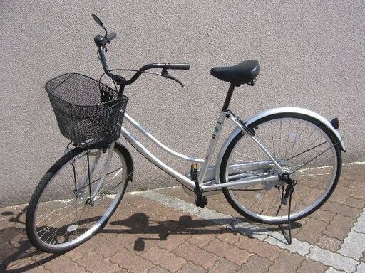 26インチ　シルバー シティーサイクル　中古美品