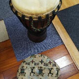 [取引済み]ジャンベ  カンバラ製（KAMBALA PERC)   カバー、とって、初心者用DVD 付き 取引済み]ジャンベ カンバラ製（KAMBALA PERC) カバー、とって、初心者