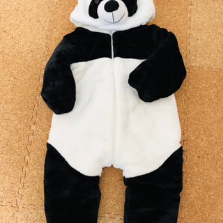 【ネット決済】パンダの着ぐるみの厚手ロンパース