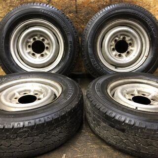 【BS R600 215/70R15 107/105L LT】夏タイヤ【トヨタ 100系ハイエース 純正ホイール 15インチ 6J6HPCD139.7+30】バリ溝　(TA370) クレジットカード QR決済可能