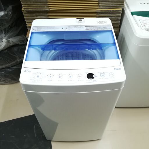 4/15 販売済 2019年製 Haier JW-C45CK 全自動電気洗濯機 4.5Kg 菊KH