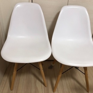 【ネット決済】イームズチェア2脚セット　白色椅子