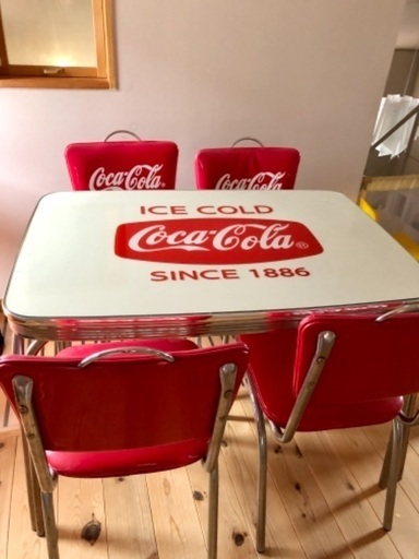コカ・コーラのテーブル＆チェアのセット