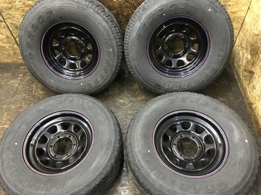 【DUNLOP GRANDTREK 255/70R15】夏タイヤ【DAYTONA USA デイトナ 社外 15インチ 7J6HPCD139.7】日産ダッドサン　(VVT126) クレジットカード QR決済可能