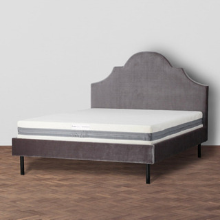 フランフラン　ダブルベッド　フレーム　ライトグレー