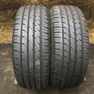 DUNLOP ENASAVE RV504 225/55R17 17インチ 夏タイヤ 2本 2019年製 バリ溝 アルファード エクストレイル等　(VTI352) クレジットカード QR決済可能