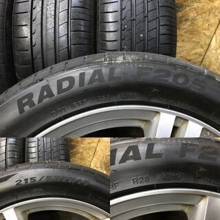【輸入タイヤ 215/50R17】夏タイヤ【WAREN 社外 17インチ 7J5HPCD114.3+50】2019年製 バリ溝 ノア ヴォクシー等　(TE511) クレジットカード QR決済可能