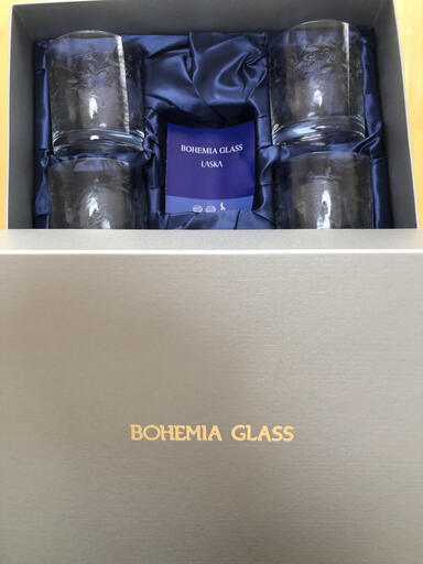 Bohrmian Dream ラスカボヘミアガラス(ボヘミアンドリーム)4個セット(箱付き)