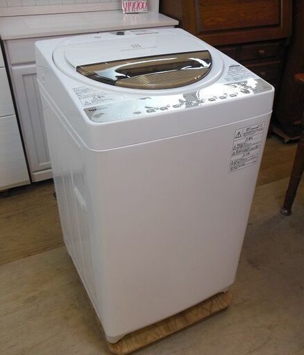 【販売終了しました。ありがとうございます。】東芝　6.0㎏　ステンレス槽　全自動洗濯機　AW-6G5　2017年製　中古品　/　スタークリスタルドラム　風乾燥
