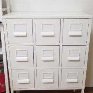 IKEA イケア キャビネット 引き出し付き SPRUTT ホワイト 高品質 