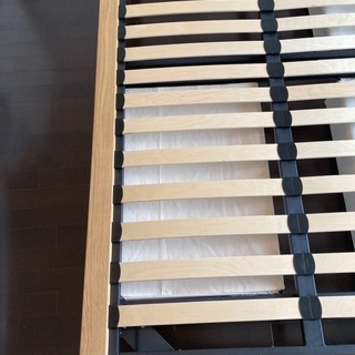 無印良品　セミダブルベッドフレーム　バスケット・レール付き