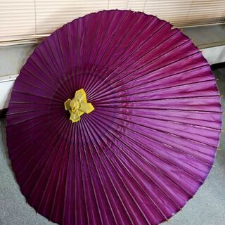 紫の和傘★番傘　高級羽二重傘　栗本和傘店