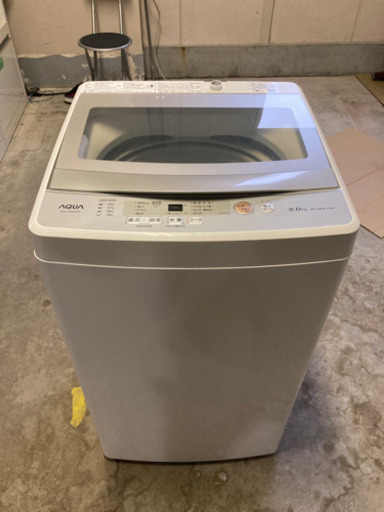 【成約済み】AQUA 5kg洗濯機 ガラストップ 2020年製