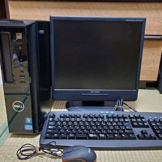 スリム型デスクトップPC+三菱製17インチモニタ+キーボード+マ...