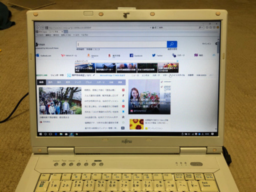 値下げ1万2千円→8千円　wifi OK 可愛い白pc FM V-BIBLO NF70Y