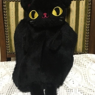 黒猫　ぬいぐるみ型ティッシュボックスカバー【要　プロフ必読】