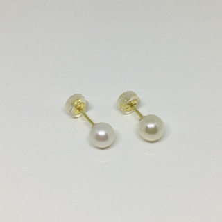 本真珠ピアス 6mm 5ペア