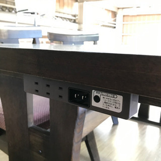 タモ材 ニトリのダイニングセット テーブル＋ベンチ＋椅子3脚