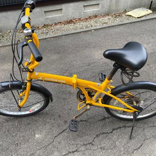 自転車　折り畳み自転車　折りたたみ自転車　黄色　キャプテンスタッ...