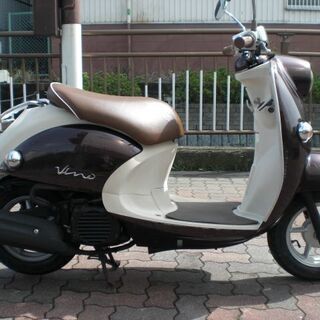 SA37J ビーノ Fi ブラウン タイヤ前後/バッテリー/シート/フューエルポンプ/ベルトなど新品パーツ多数交換済み - バイク