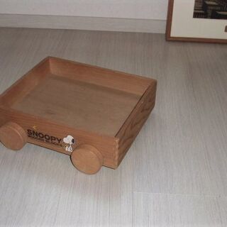 ◆スヌーピー ☆ 木製　収納ケース　おもちゃ箱 ☆32.5×27...