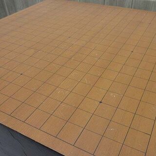 ss1560 中古 足付き碁盤＆碁石セット 6寸 天然木 高級木目 脚付
