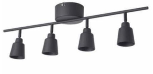 【美品】IKEA 天井照明 おしゃれ ライト LED 黒 スポットライト ブラック