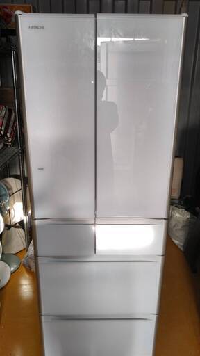 日立 ノンフロン冷凍冷蔵庫 ホワイトパール R-XG4300G(XW)型 6ドア 430L 2017年製 真空チルド 売ります。配送可能です！