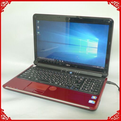 【送料無料】1台限定 ノートパソコン 中古良品 15.6型 富士通 AH53/C Core i3 4GB 640GB DVDRW 無線 カメラ Windows10 テンキー LibreOffice