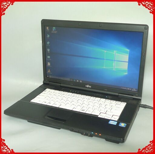 【送料無料】1台限定 ノートパソコン 中古動作良品 15.6型 富士通 A561/D Core i5 4GB 250GB 無線LAN Wi-Fi Windows10 LibreOffice 初心者向け