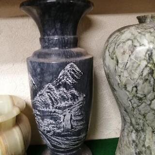 大理石柄山水花瓶