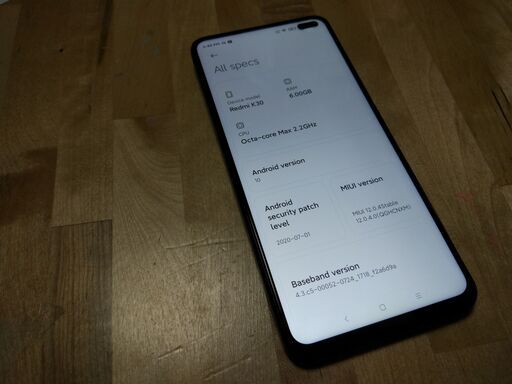 交渉中」値下げ、xiaomi redmi k30 6/128GB 中国版 少し訳あり ...