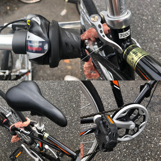 チャクロスバイク 折りたたみ自転車 約14kg ベルーガ シマノ6段変速 700X28C