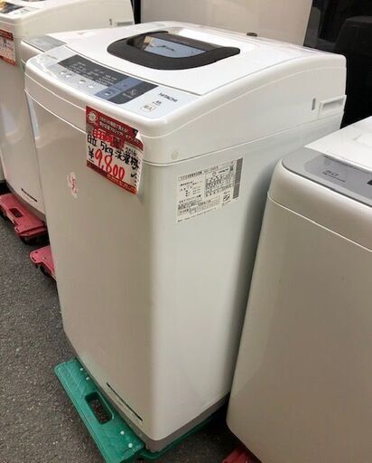 ☆中古 激安!  HITACHI 日立　　全自動洗濯機　５.０kg 　2016年製   NW-5WR　目玉商品！　￥9,800円！!
