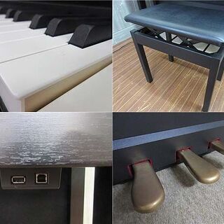 ss2273　札幌市内・札幌近郊限定　ローランド　電子ピアノ　HP508-GD　Roland　デジタルピアノ　高低自在椅子付　ヘッドホン付　取扱説明書付　ブラック　黒　88鍵盤　鍵盤楽器　高級感