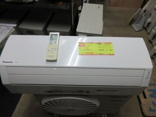 K02206　パナソニック　中古エアコン　主に6畳用　冷2.2kw／暖2.2kw
