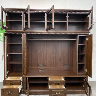 【愛品館 江戸川店】TVボード　壁面収納　壁面テレビボード　ID:157-007649-007　配送可　代引き配送可（代引きの場合は現金のみのお取り扱いにまります）