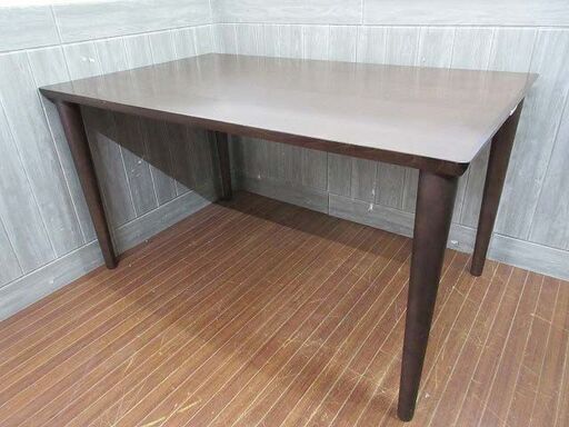 ss2301　カリモク60+　ダイニングテーブル　ダークブラウン　天然木　karimoku　食卓テーブル　センターテーブル　幅130cm　リビングテーブル　机　木製　スクエア　シンプル