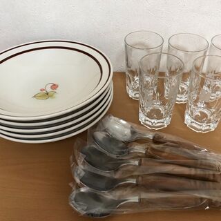 ★カレー皿/グラス 5客セット 未使用