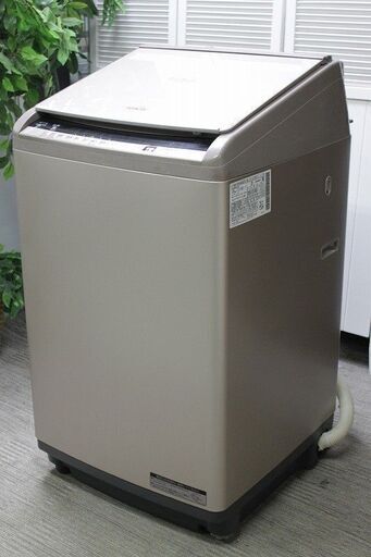 日立 BW-DV100B N [ビートウォッシュ タテ型洗濯乾燥機 洗濯10kg/乾燥5.5㎏ シャンパン] 2018年製 HITACHI 洗濯機 店頭引取大歓迎♪ R3049)